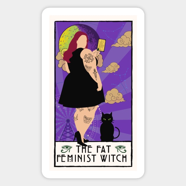 Fat Feminist Witch Tarot Cards Magnet by The Fat Feminist Witch 